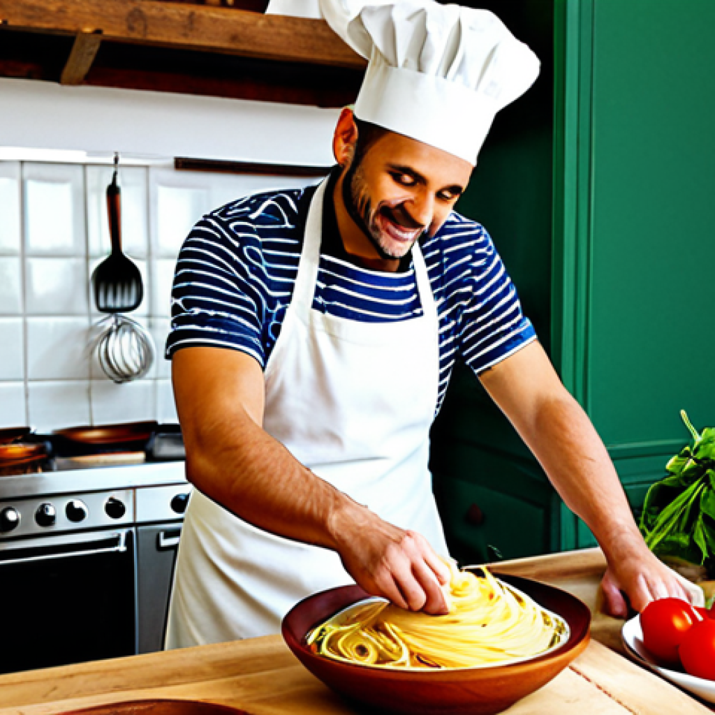 유튜브 쇼츠 편집 팁 - Italian Cooking Inspiration**

"A bright and inviting Italian kitchen scene, featuring a friendly ch...