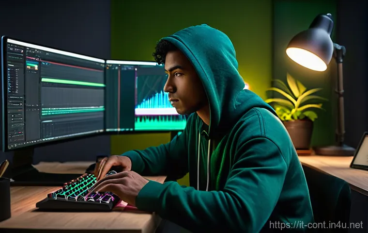 영상 편집 소프트웨어 비교 - **Prompt for DaVinci Resolve (Beginner/Independent Focus):**
    "A diverse young man, early 20s, wi...