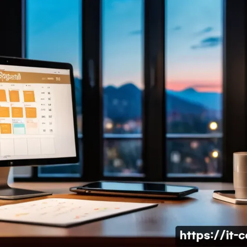 인스타 동영상 콘텐츠 스케줄 - A modern Italian content creator sitting at a sleek desk in a cozy home office with natural light st...