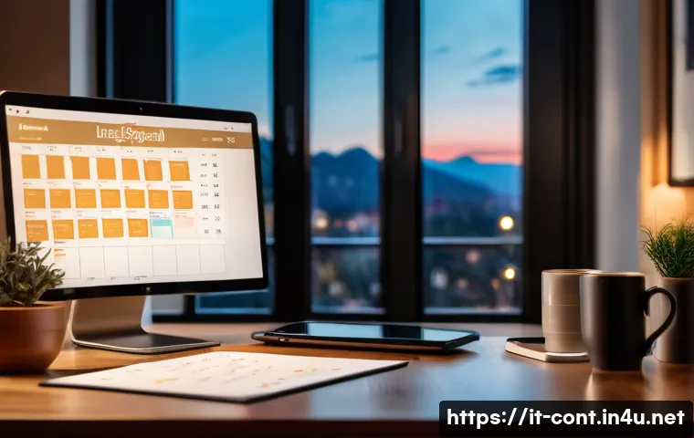 인스타 동영상 콘텐츠 스케줄 - A modern Italian content creator sitting at a sleek desk in a cozy home office with natural light st...