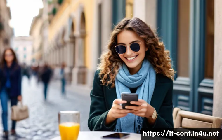 1분 영상 콘텐츠 구성법 - A modern Italian young adult woman, around 22 years old, sitting at a cozy café table in Milan with ...