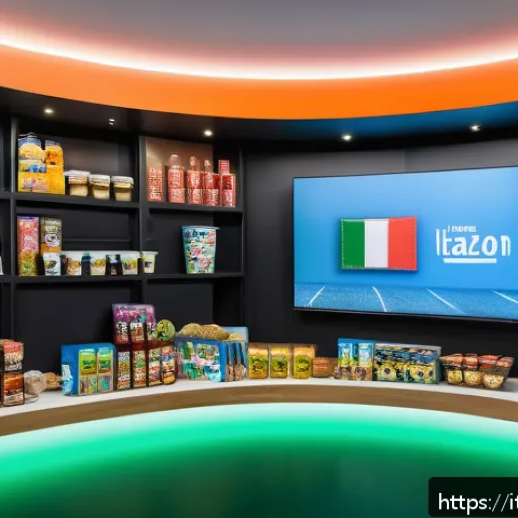 아프리카TV 구독자 늘리기 - A lively Italian streaming room setup featuring a charismatic male streamer in casual attire, intera...