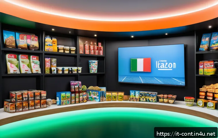 아프리카TV 구독자 늘리기 - A lively Italian streaming room setup featuring a charismatic male streamer in casual attire, intera...